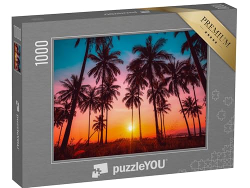puzzleYOU: Puzzle 1000 Teile „Kokosnusspalmen am Strand bei Sonnenuntergang“ – aus der Puzzle-Kollektion Palmen, Sonnenuntergang puzzleYOU: Puzzle 1000 Teile „Kokosnusspalmen am Strand bei Sonnenuntergang“ – aus der Puzzle-Kollektion Palmen, Sonnenuntergang von puzzleYOU
