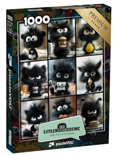 puzzleYOU: Puzzle 1000 Teile „LITTLEMONSTERTIME: Black Monster Collage“ puzzleYOU: Puzzle 1000 Teile „LITTLEMONSTERTIME: Black Monster Collage“ von puzzleYOU
