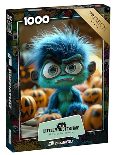 puzzleYOU: Puzzle 1000 Teile „LITTLEMONSTERTIME: Halloween Franklin“ von puzzleYOU