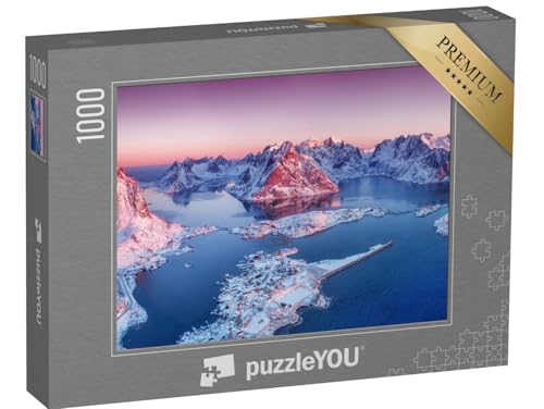 puzzleYOU: Puzzle 1000 Teile „Luftaufnahme auf den Lofoten bei Sonnenuntergang: Berge und Meer“ – aus der Puzzle-Kollektion Norwegen, Skandinavien puzzleYOU: Puzzle 1000 Teile „Luftaufnahme auf den Lofoten bei Sonnenuntergang: Berge und Meer“ – aus der Puzzle-Kollektion Norwegen, Skandinavien von puzzleYOU