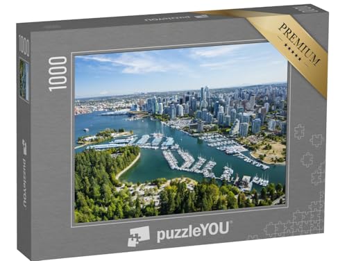 puzzleYOU: Puzzle 1000 Teile „Luftbild von Stanley Park, Coal Harbor und Vancouver, BC, Kanada“ – aus der Puzzle-Kollektion Kanada von puzzleYOU