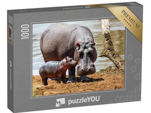 puzzleYOU: Puzzle 1000 Teile „Nilpferdmutter mit ihrem Baby im Masai Mara National Park, Kenia“ – aus der Puzzle-Kollektion Nilpferde, Tiere in Savanne & Wüste puzzleYOU: Puzzle 1000 Teile „Nilpferdmutter mit ihrem Baby im Masai Mara National Park, Kenia“ – aus der Puzzle-Kollektion Nilpferde, Tiere in Savanne & Wüste von puzzleYOU