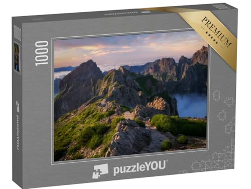 puzzleYOU: Puzzle 1000 Teile „Portugal, Madeira, Blick auf die Berge und Felsen in der Nähe des Gipfels Arieiro“ – aus der Puzzle-Kollektion Portugal von puzzleYOU