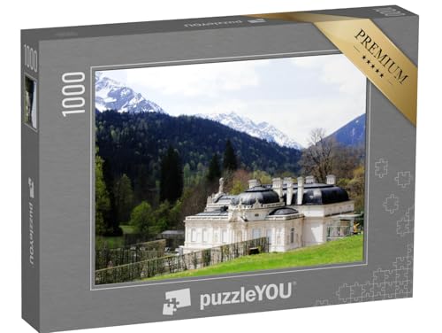 puzzleYOU: Puzzle 1000 Teile „Schloss Linderhof, Park und Alpen“ – aus der Puzzle-Kollektion Burgen von puzzleYOU