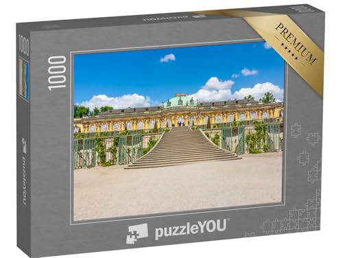 puzzleYOU: Puzzle 1000 Teile „Schloss und Park Sanssouci, Potsdam, Deutschland“ – aus der Puzzle-Kollektion Potsdam, Brandenburg, Schloss Sanssouci von puzzleYOU