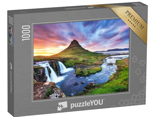 puzzleYOU: Puzzle 1000 Teile „Sonnenuntergang am Berg Kirkjufell, Island“ – aus der Puzzle-Kollektion Natur, Regionen, Skandinavien puzzleYOU: Puzzle 1000 Teile „Sonnenuntergang am Berg Kirkjufell, Island“ – aus der Puzzle-Kollektion Natur, Regionen, Skandinavien von puzzleYOU