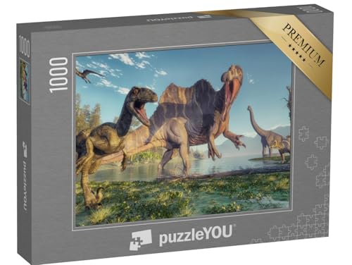 puzzleYOU: Puzzle 1000 Teile „Spinosaurus und Deinonychus, Dschungel-Szene, 3D-Illustration“ – aus der Puzzle-Kollektion Dinosaurier, Tiere aus Fantasy & Urzeit puzzleYOU: Puzzle 1000 Teile „Spinosaurus und Deinonychus, Dschungel-Szene, 3D-Illustration“ – aus der Puzzle-Kollektion Dinosaurier, Tiere aus Fantasy & Urzeit von puzzleYOU