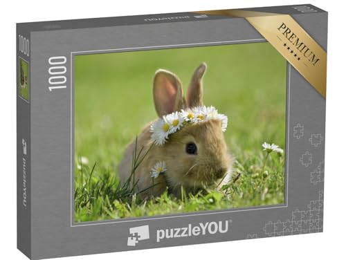 puzzleYOU: Puzzle 1000 Teile „Süßes kleines Kaninchen mit Gänseblümchenkranz“ – aus der Puzzle-Kollektion Hasen puzzleYOU: Puzzle 1000 Teile „Süßes kleines Kaninchen mit Gänseblümchenkranz“ – aus der Puzzle-Kollektion Hasen von puzzleYOU