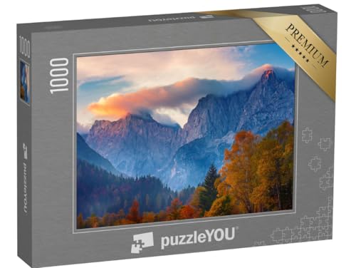 puzzleYOU: Puzzle 1000 Teile „Triglav Berggipfel bei Sonnenaufgang, Slowenien, Triglav National Park“ – aus der Puzzle-Kollektion Slowenien von puzzleYOU