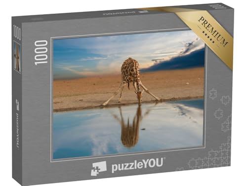 puzzleYOU: Puzzle 1000 Teile „Trinkende Giraffe am Wasserloch, Etosha-Pfanne, Namibia“ – aus der Puzzle-Kollektion Safari, Giraffen, Tiere in Savanne & Wüste puzzleYOU: Puzzle 1000 Teile „Trinkende Giraffe am Wasserloch, Etosha-Pfanne, Namibia“ – aus der Puzzle-Kollektion Safari, Giraffen, Tiere in Savanne & Wüste von puzzleYOU