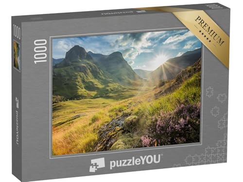 puzzleYOU: Puzzle 1000 Teile „Unberührte Natur an den Bergen von Glencoe, Schottische Highlands“ – aus der Puzzle-Kollektion Schottland von puzzleYOU