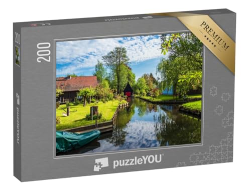 puzzleYOU: Puzzle 200 Teile „Alte Katen im Spreewald, Deutschland“ – aus der Puzzle-Kollektion Spreewald, Brandenburg von puzzleYOU