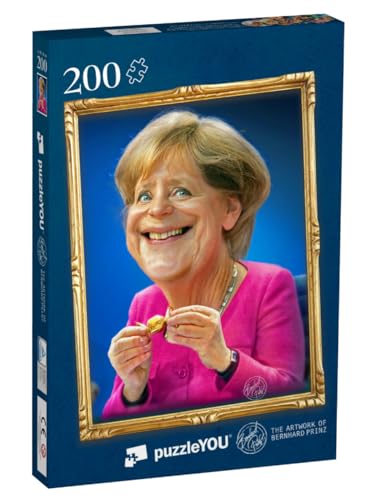 puzzleYOU: Puzzle 200 Teile „Angela Merkel“ – aus der Puzzle-Kollektion Gemälde, Künstler, Fotokunst, Kunstwerke, Illustrationen von puzzleYOU