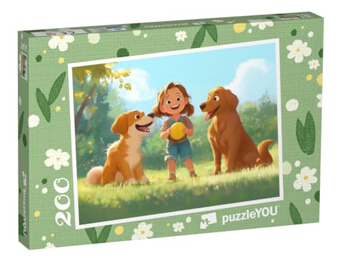 puzzleYOU: Puzzle 200 Teile „Auf Balljagd im Grünen“ – aus der Puzzle-Kollektion Kinderpuzzle puzzleYOU: Puzzle 200 Teile „Auf Balljagd im Grünen“ – aus der Puzzle-Kollektion Kinderpuzzle von puzzleYOU