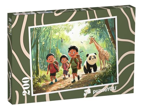 puzzleYOU: Puzzle 200 Teile „Auf Entdeckungstour“ – aus der Puzzle-Kollektion Kinderpuzzle von puzzleYOU