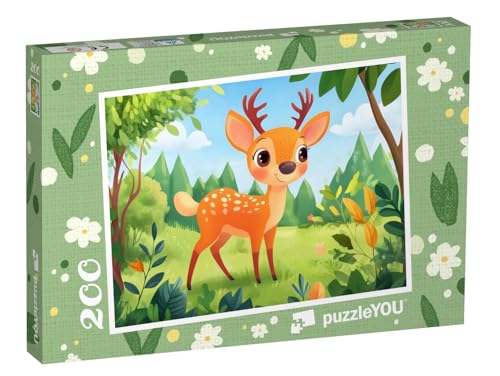 puzzleYOU: Puzzle 200 Teile „Auf der Wiese mit dem kleinen Rehkitz“ puzzleYOU: Puzzle 200 Teile „Auf der Wiese mit dem kleinen Rehkitz“ von puzzleYOU