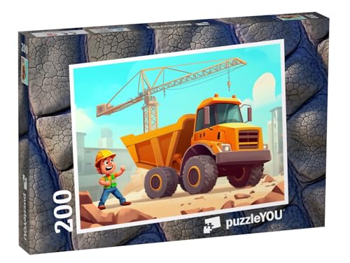 puzzleYOU: Puzzle 200 Teile „Baustellenfahrzeug in voller Aktion“ – aus der Puzzle-Kollektion Kinderpuzzle puzzleYOU: Puzzle 200 Teile „Baustellenfahrzeug in voller Aktion“ – aus der Puzzle-Kollektion Kinderpuzzle von puzzleYOU