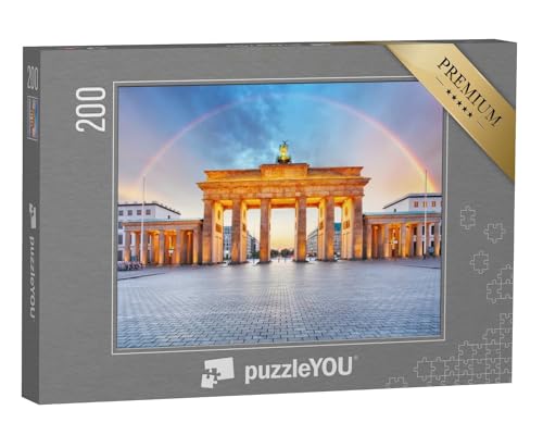 puzzleYOU: Puzzle 200 Teile „Berlin: Brandenburger Tor mit Regenbogen“ – aus der Puzzle-Kollektion Brandenburger Tor von puzzleYOU