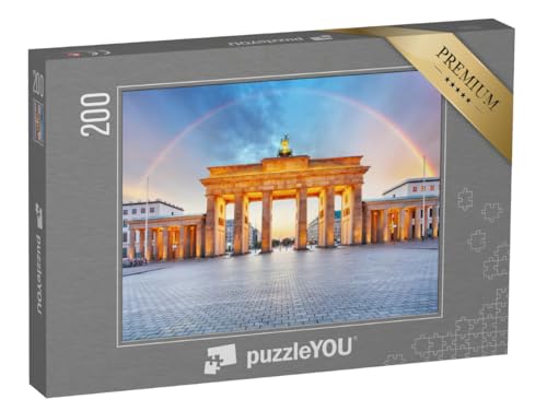 puzzleYOU: Puzzle 200 Teile „Berlin: Brandenburger Tor mit Regenbogen“ – aus der Puzzle-Kollektion Brandenburger Tor von puzzleYOU