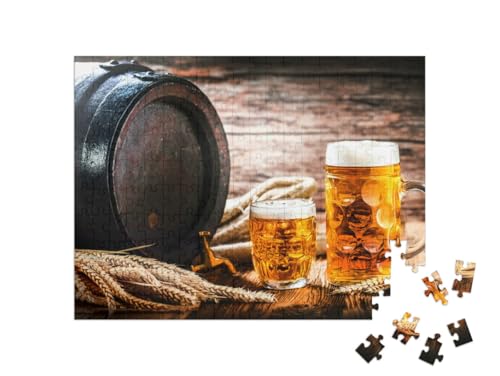 puzzleYOU: Puzzle 200 Teile „Bierfass mit einem kleinen Bier und Einer Maß Bier“ puzzleYOU: Puzzle 200 Teile „Bierfass mit einem kleinen Bier und Einer Maß Bier“ von puzzleYOU