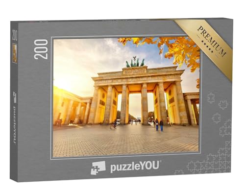 puzzleYOU: Puzzle 200 Teile „Brandenburger Tor bei Sonnenuntergang, Berlin“ – aus der Puzzle-Kollektion Brandenburger Tor von puzzleYOU