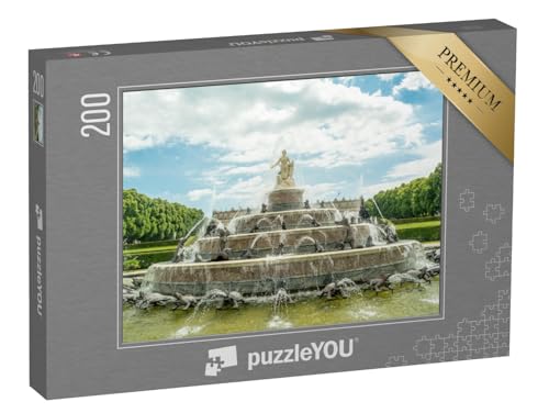 puzzleYOU: Puzzle 200 Teile „Brunnen am König-Ludwigs-Schloss auf der Herreninsel, Chiemsee, Deutschland“ – aus der Puzzle-Kollektion Chiemsee, Schlösser von puzzleYOU