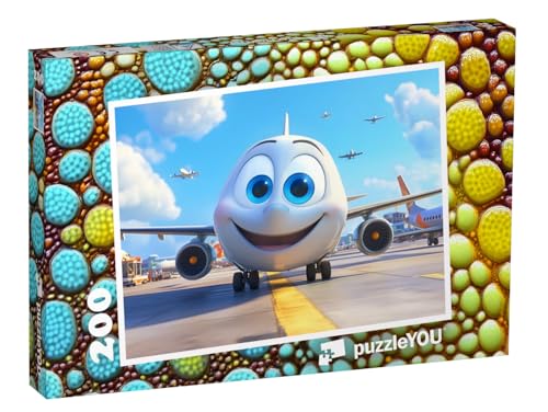 puzzleYOU: Puzzle 200 Teile „Das freundliche Passagierflugzeug“ – aus der Puzzle-Kollektion Kinderpuzzle puzzleYOU: Puzzle 200 Teile „Das freundliche Passagierflugzeug“ – aus der Puzzle-Kollektion Kinderpuzzle von puzzleYOU