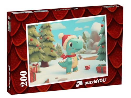 puzzleYOU: Puzzle 200 Teile „Der kleine Dino-Weihnachtswichtel“ puzzleYOU: Puzzle 200 Teile „Der kleine Dino-Weihnachtswichtel“ von puzzleYOU