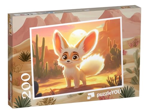 puzzleYOU: Puzzle 200 Teile „Der kleine Wüstenfuchs auf Entdeckungstour“ von puzzleYOU