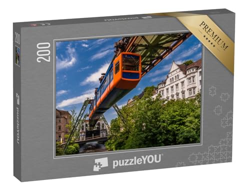 puzzleYOU: Puzzle 200 Teile „Die Schwebende Straßenbahn in Wuppertal“ – aus der Puzzle-Kollektion Wuppertal von puzzleYOU