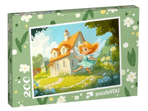 puzzleYOU: Puzzle 200 Teile „Die kleine, Fliegende Feenkönigin“ – aus der Puzzle-Kollektion Kinderpuzzle von puzzleYOU