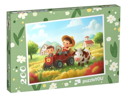 puzzleYOU: Puzzle 200 Teile „EIN Tag auf dem Land“ – aus der Puzzle-Kollektion Kinderpuzzle puzzleYOU: Puzzle 200 Teile „EIN Tag auf dem Land“ – aus der Puzzle-Kollektion Kinderpuzzle von puzzleYOU