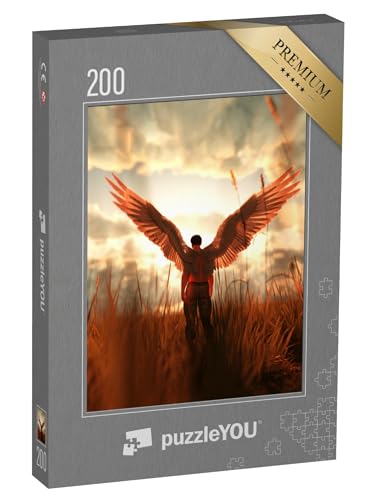puzzleYOU: Puzzle 200 Teile „Engel im Grasfeld, 3D-Illustration“ – aus der Puzzle-Kollektion Engel puzzleYOU: Puzzle 200 Teile „Engel im Grasfeld, 3D-Illustration“ – aus der Puzzle-Kollektion Engel von puzzleYOU