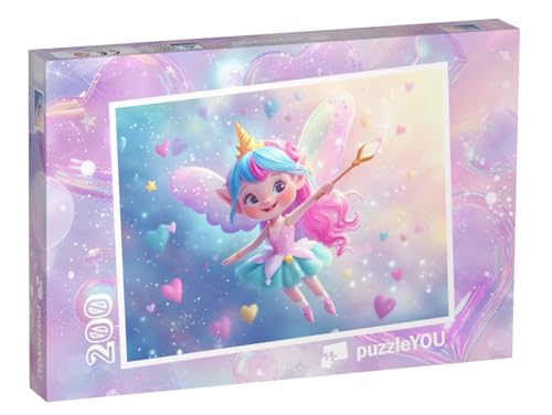 puzzleYOU: Puzzle 200 Teile „Fliegende Zauberfee im blau-rosa Herzenhimmel“ – aus der Puzzle-Kollektion Kinderpuzzle puzzleYOU: Puzzle 200 Teile „Fliegende Zauberfee im blau-rosa Herzenhimmel“ – aus der Puzzle-Kollektion Kinderpuzzle von puzzleYOU