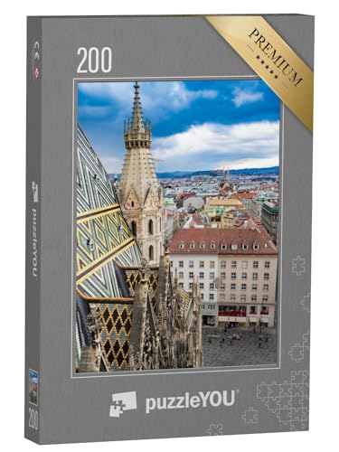 puzzleYOU: Puzzle 200 Teile „Fragment des Stephansdoms, Wien, Österreich“ – aus der Puzzle-Kollektion Österreich von puzzleYOU