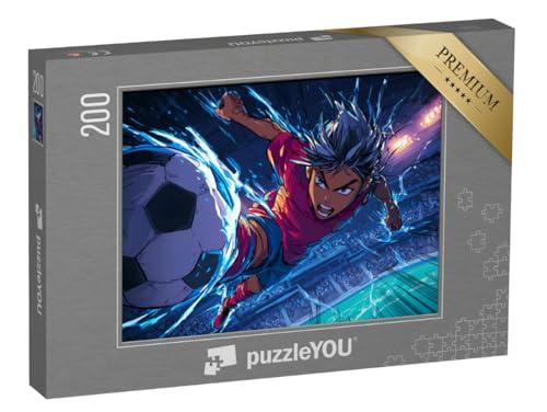 puzzleYOU: Puzzle 200 Teile „Fußballträume im Kosmos“ – aus der Puzzle-Kollektion Anime von puzzleYOU