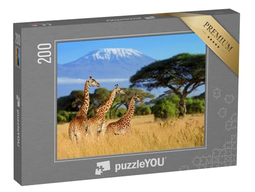 puzzleYOU: Puzzle 200 Teile „Giraffen vor dem Kilimandscharo, Nationalpark von Kenia, Afrika“ – aus der Puzzle-Kollektion Safari, Savanne puzzleYOU: Puzzle 200 Teile „Giraffen vor dem Kilimandscharo, Nationalpark von Kenia, Afrika“ – aus der Puzzle-Kollektion Safari, Savanne von puzzleYOU