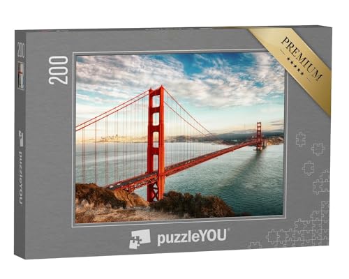puzzleYOU: Puzzle 200 Teile „Golden Gate Bridge, San Francisco, USA“ – aus der Puzzle-Kollektion USA, Brücken, Brücken & Brunnen, Golden Gate Bridge von puzzleYOU