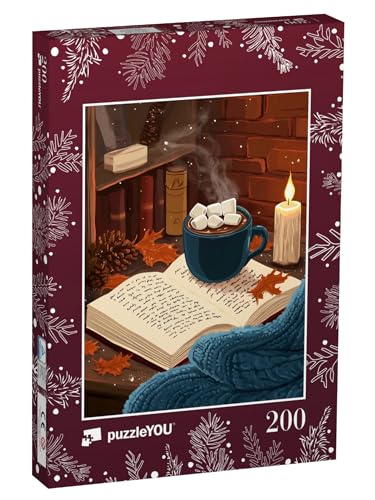 puzzleYOU: Puzzle 200 Teile „Heißer Kakao mit Marshmallows auf einem Buch“ – aus der Puzzle-Kollektion Weihnachten puzzleYOU: Puzzle 200 Teile „Heißer Kakao mit Marshmallows auf einem Buch“ – aus der Puzzle-Kollektion Weihnachten von puzzleYOU