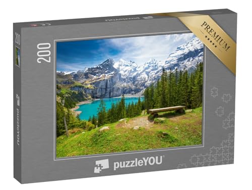 puzzleYOU: Puzzle 200 Teile „Kandersteg, Berner Oberland, Schweiz“ – aus der Puzzle-Kollektion Berge, Alpen, Schweiz von puzzleYOU