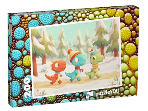 puzzleYOU: Puzzle 200 Teile „Kleine Dinos bei ihrer Winterwanderung“ puzzleYOU: Puzzle 200 Teile „Kleine Dinos bei ihrer Winterwanderung“ von puzzleYOU