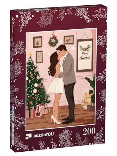 puzzleYOU: Puzzle 200 Teile „Merry Christmas: Liebespaar küsst Sich vor dem Weihnachtsbaum“ – aus der Puzzle-Kollektion Weihnachten puzzleYOU: Puzzle 200 Teile „Merry Christmas: Liebespaar küsst Sich vor dem Weihnachtsbaum“ – aus der Puzzle-Kollektion Weihnachten von puzzleYOU