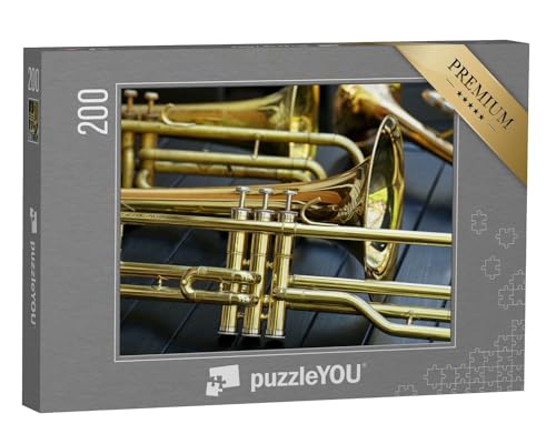 puzzleYOU: Puzzle 200 Teile „Nahaufnahme Einer Trompete“ – aus der Puzzle-Kollektion Musik, Menschen von puzzleYOU