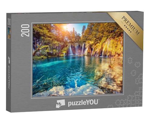 puzzleYOU: Puzzle 200 Teile „Nationalpark Plitvicer Seen, Kroatien“ – aus der Puzzle-Kollektion Natur, Landschaft, Flüsse & Seen von puzzleYOU