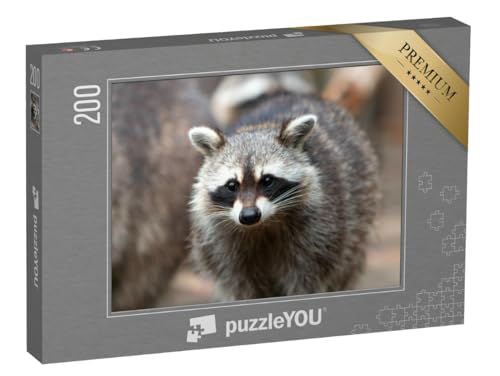 puzzleYOU: Puzzle 200 Teile „Nordamerikanischer Waschbär“ – aus der Puzzle-Kollektion Waschbären, Tiere in Wald & Gebirge, Exotische Tiere & Trend-Tiere von puzzleYOU