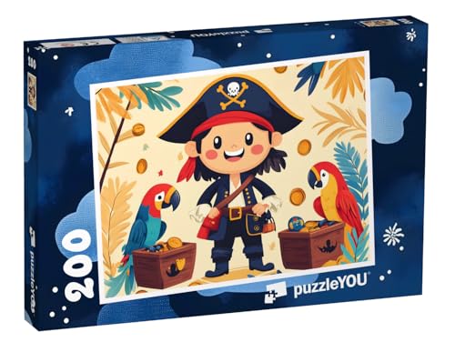 puzzleYOU: Puzzle 200 Teile „Pirat Piet und Sein Schatz im Papageienwald“ – aus der Puzzle-Kollektion Kinderpuzzle puzzleYOU: Puzzle 200 Teile „Pirat Piet und Sein Schatz im Papageienwald“ – aus der Puzzle-Kollektion Kinderpuzzle von puzzleYOU