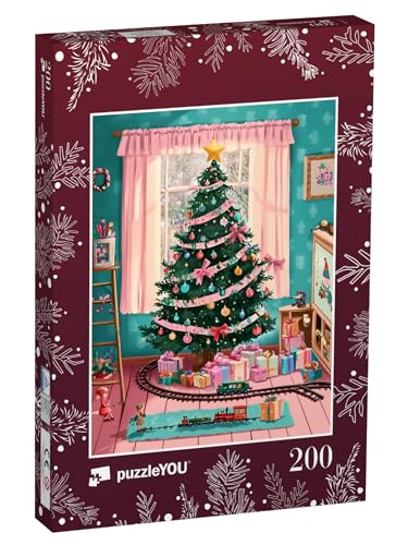 puzzleYOU: Puzzle 200 Teile „Spielzeugeisenbahn inmitten vieler bunter Geschenke“ – aus der Puzzle-Kollektion Weihnachten puzzleYOU: Puzzle 200 Teile „Spielzeugeisenbahn inmitten vieler bunter Geschenke“ – aus der Puzzle-Kollektion Weihnachten von puzzleYOU