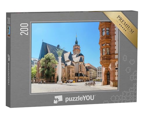 puzzleYOU: Puzzle 200 Teile „St. Nikolaus Kirche, Leipzig, Deutschland“ – aus der Puzzle-Kollektion Leipzig, Deutsche Städte von puzzleYOU