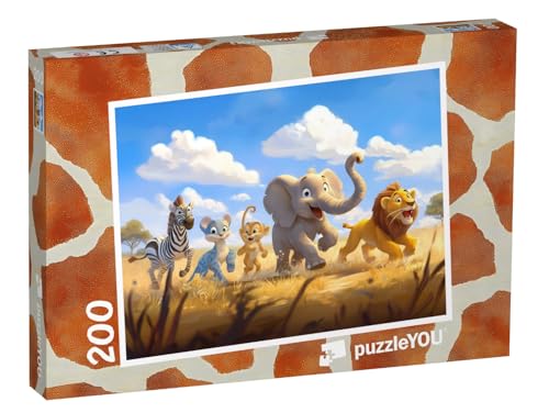 puzzleYOU: Puzzle 200 Teile „Tierische Safari-Helden“ – aus der Puzzle-Kollektion Kinderpuzzle puzzleYOU: Puzzle 200 Teile „Tierische Safari-Helden“ – aus der Puzzle-Kollektion Kinderpuzzle von puzzleYOU