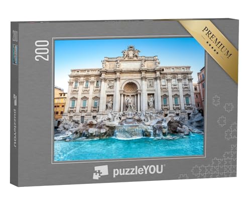 puzzleYOU: Puzzle 200 Teile „Trevi-Brunnen in den Morgen, Rom, Italien“ – aus der Puzzle-Kollektion Italien von puzzleYOU